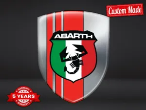 Fiat Abarth Loghi Silicone Auto Resistenti Limitati Alta Qualità
